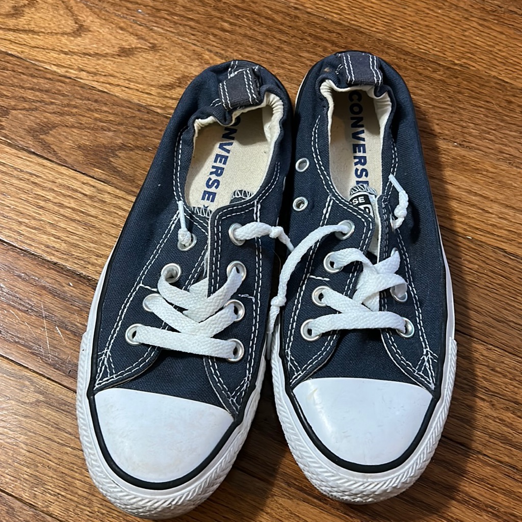 Gray/Blue Converse Sneakers